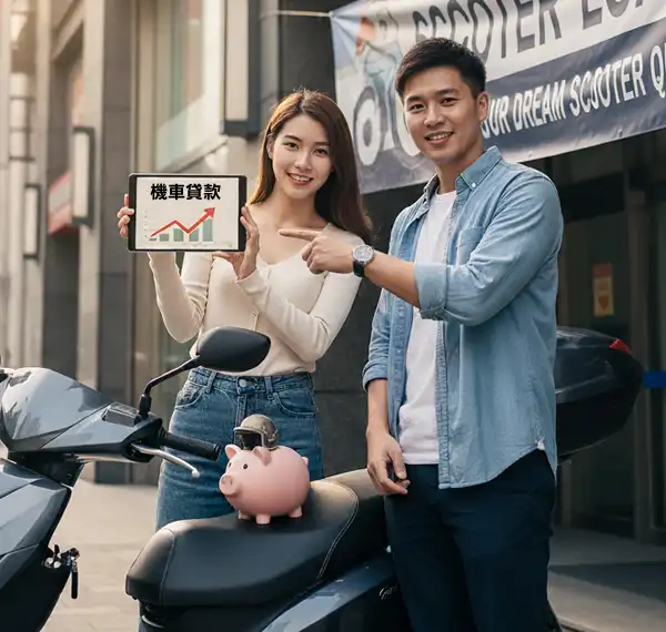 機車貸款服務，包含重型機車貸款、電動機車分期與原車增貸的快速申請流程。